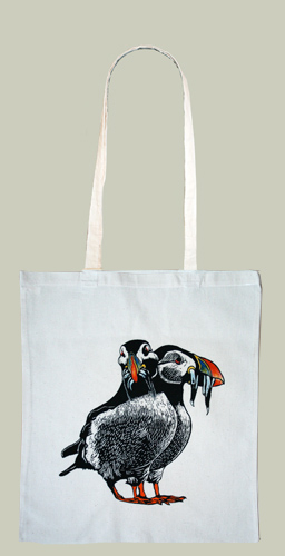 colour puffin tote